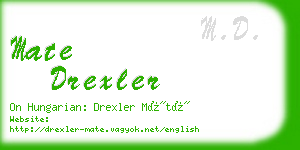 mate drexler business card